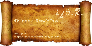 Érsek Renáta névjegykártya
