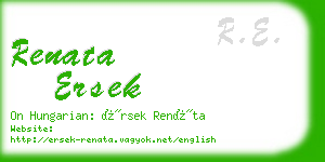 renata ersek business card